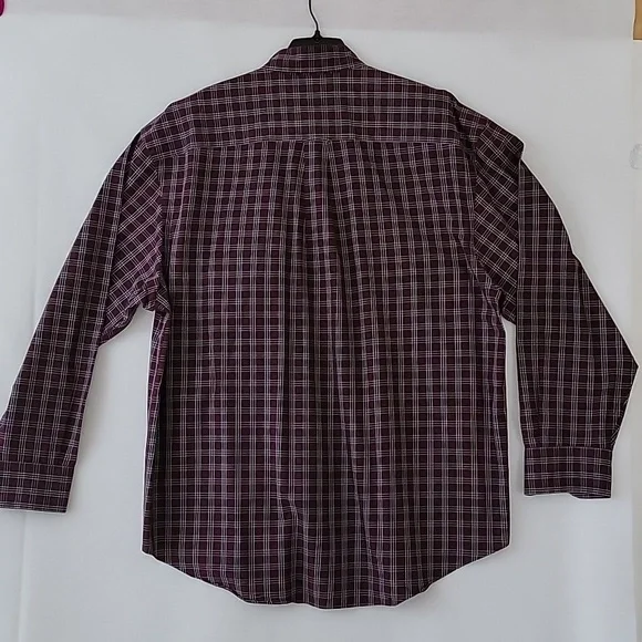 Nautica Plaid Button Down Men's Shirt Size Large 80's Two-Ply Cotton - Picture 8 of 8